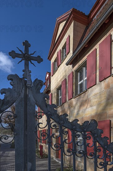 Historic vicarage from1734 of the St.Egidienkirche, Beerbach, Middle Franconia, Bavaria, Germany, Europe