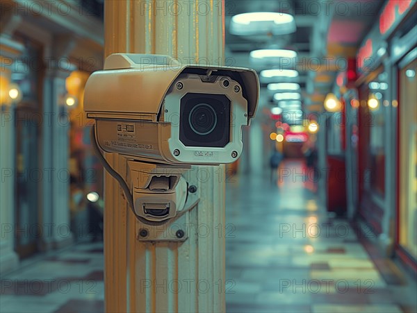 Camera for monitoring critical infrastructure such as streets, schools, squares, authorities, AI generated