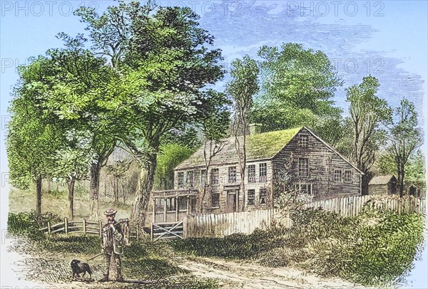 Pepperell near Boston Massachusetts in the 1870s. Home of the historian William Hickling Prescott. From American Pictures Drawn With Pen And Pencil by Rev Samuel Manning c. 1880, United States, America, Historical, digitally restored reproduction from a 19th century original, Record date not stated, North America