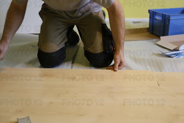 Professional installation of parquet flooring