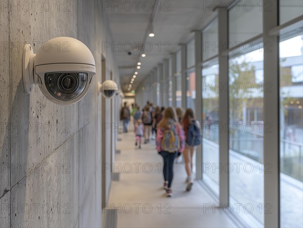 Camera for monitoring critical infrastructure such as streets, schools, squares, authorities, AI generated