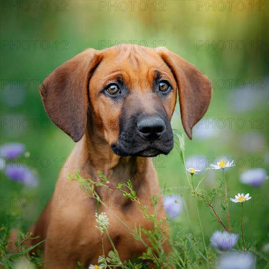 Dog, young dog, puppy, Rhodesian Ridgeback, recognised dog breed from South Africa (picture AI generated), AI generated