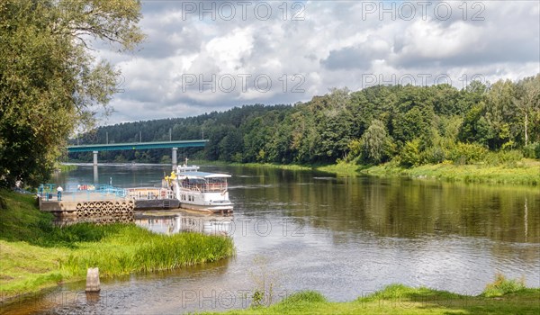 Embankment of the Neman River near the town of Druskininkai. Lithuania