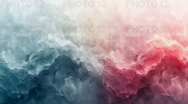 Soft gradient abstract in pastel pink and blue colors with a delicate texture, ai generated, AI generated