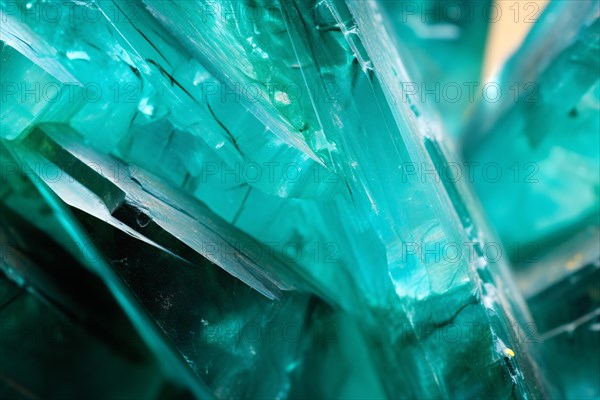 Clos eup of Amazonite crystal with teal colors. KI generiert, generiert AI generated