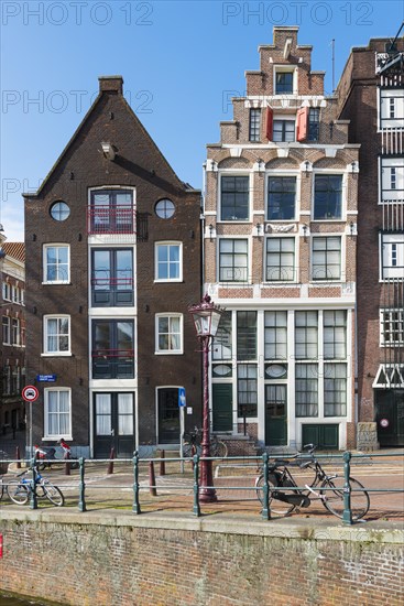 Typical house facade, city tour, tourism, city trip, architecture, Middle Ages, old building, facade, property, historical, history, city history, canal houses, house, building, holiday, trip, city exploration, centre, Amsterdam, Netherlands