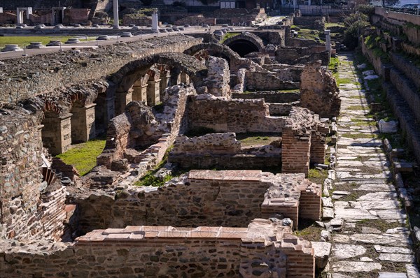 Roman Forum, Roman Agora, archaeological site, Thessaloniki, Macedonia, Greece, Europe