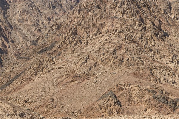 Natural texture of red rocks. Egypt, the Sinai Peninsula, Dahab