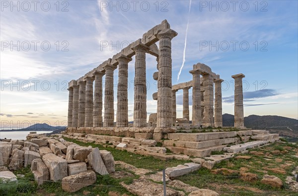 Ancient Temple of Poseidon, Cape Sounion, Greece, Europe