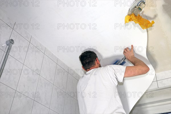 Craftsman (painter) wallpapers the ceiling