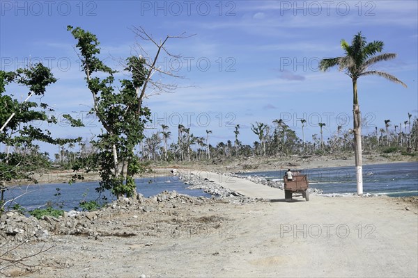 Temporary bridge near Baracoa, Cuba, Central America