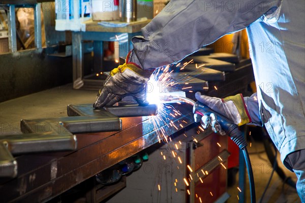 Fitters during welding work