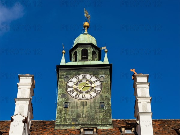 Clock tower at the Landhaus, Graz, Styria, Austria, Europe