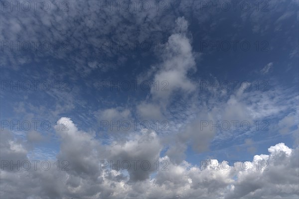 Rain clouds (Nimbostratus), Mecklenburg-Western Pomerania, Germany, Europe