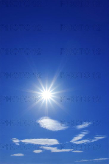 Sun in blue sky