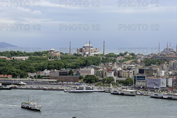 View from the Galata Tower, Istanbul, European part, Turkey, Asia