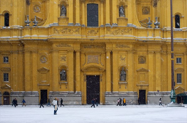 Salvatorkirche church at square Odeonsplatz, Munich, Bavaria, Germany, Europe