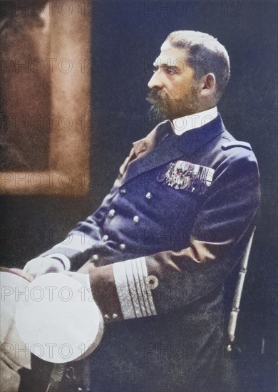 Ferdinand of Hohenzollern-Sigmaringen, the Faithful, 24 August 1865- 20 July 1927, was King of Romania from 10 October 1914 until his death in 1927, Historical, digitally restored reproduction from a 19th century original, Record date not stated