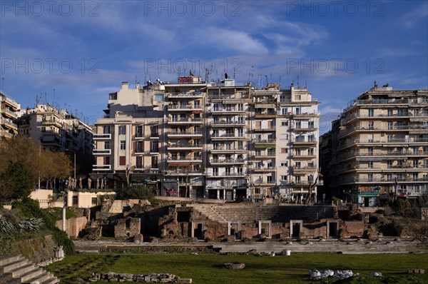 Roman Forum, Roman Agora, archaeological site, Thessaloniki, Macedonia, Greece, Europe