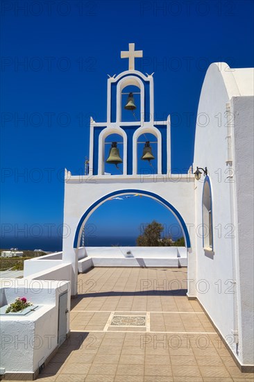 Santorini, St Raphael's Church, in the south of the island, west of Akrotiri, Cyclades, Greece, Europe