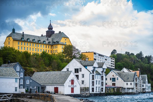 Fisheries Museum and Aspoy school in ALESUND, Geirangerfjord, Norway, Europe