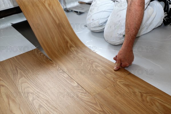 Professional installation of vinyl flooring or PVZ flooring