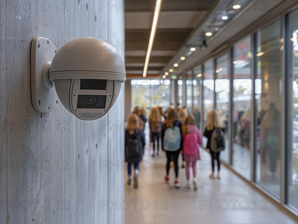 Camera for monitoring critical infrastructure such as streets, schools, squares, authorities, AI generated