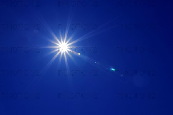 Sun in blue sky