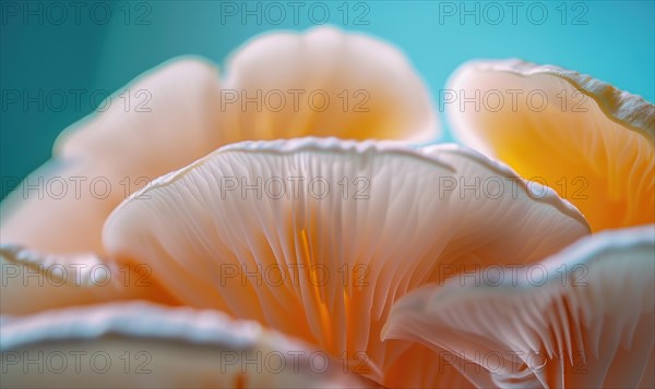 Mushroom Pleurotus ostreatus close-up AI generated