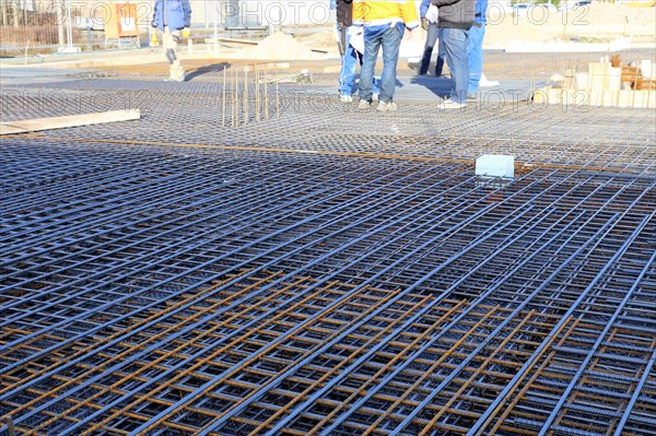 Foundation of a construction site of a residential building