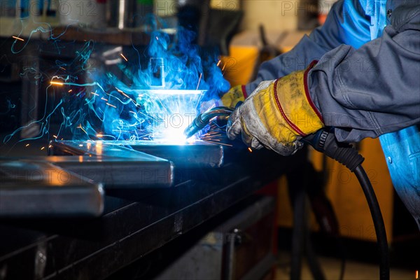 Fitters during welding work