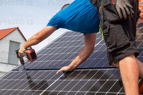 Installation of a photovoltaic system on a detached house