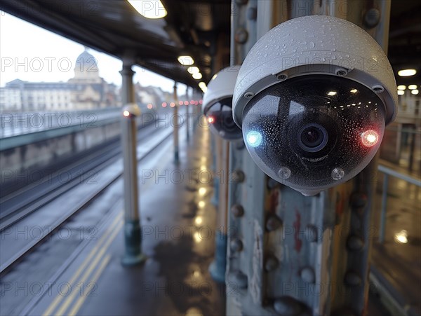 Camera for monitoring critical infrastructure such as streets, schools, squares, authorities, AI generated