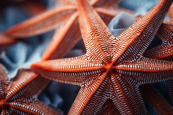 Exotic orange starfish. KI generiert, generiert AI generated