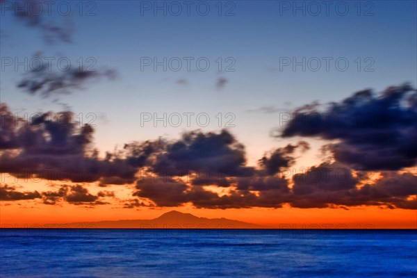 Mount Pico de Teide on Tenerife seen from La Palma, Canary Islands, Spain, Europe