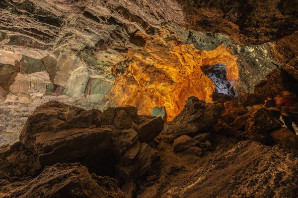 Cueva de los Verdes, lava tube, Costa Teguise, Lanzarote, Canary Islands, Spain, Europe