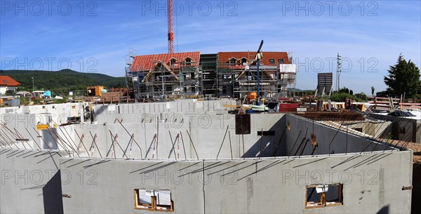 Concrete work on a construction site