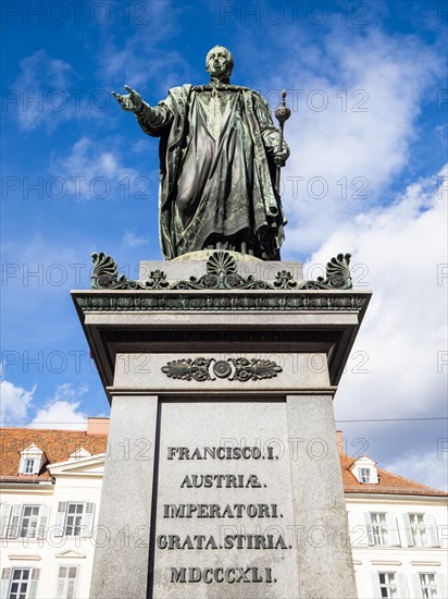 Monument to Emperor Franz I, Freiheitsplatz, Graz, Styria, Austria, Europe