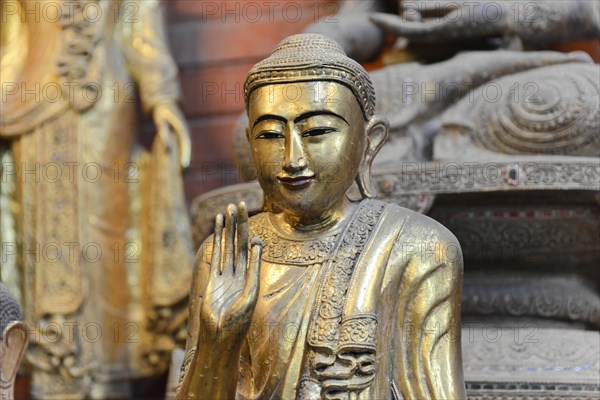 Detail, Mahamuni Pagoda, Mandalay, Myanmar, Asia