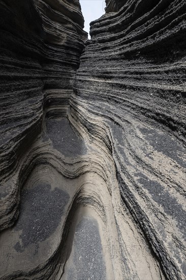 Volcanic fissure, Las Grietas, Lanzarote, Canary Islands, Spain, Europe