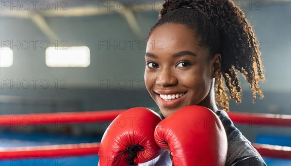 AI generated, woman, woman, 35, years, thai, thai, sport, boxing, gloves, thai boxing, muay thai, one person, portrait, athletic, fight, fighting, popular sport, thai boxer, boxing, boxing ring, african woman