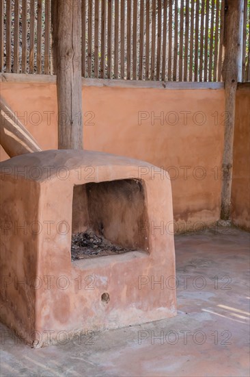 Old terracotta forging oven used at ship building site in Yeosu, South Korea, Asia