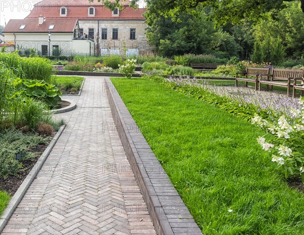 Bernardine Gardens park in the center of Vilnius, Lithuania, Europe