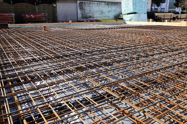 Foundation of a construction site of a residential building