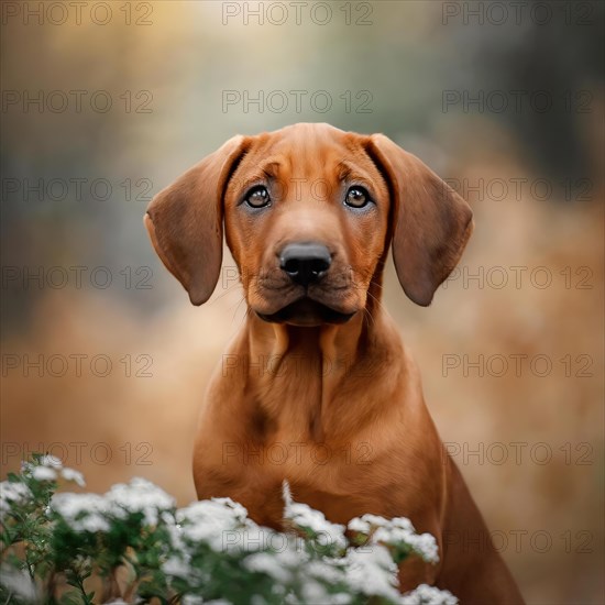 Dog, young dog, puppy, Rhodesian Ridgeback, recognised dog breed from South Africa (picture AI generated), AI generated