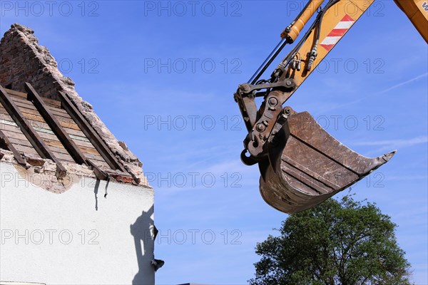 Demolition work - an old building is torn down
