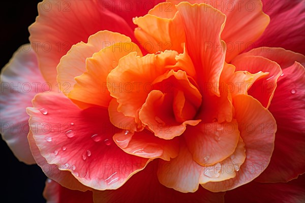 Close up of Begonia flower. KI generiert, generiert AI generated