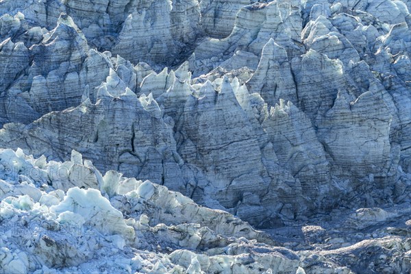 Ice and crevasses at Pia Glacier, Alberto de Agostini National Park, Avenue of Glaciers, Chilean Arctic, Patagonia, Chile, South America