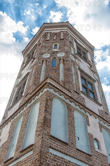 Ancient restored castle in the Mir city. Belarus