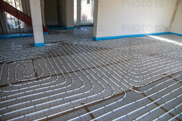 Underfloor heating in a new building